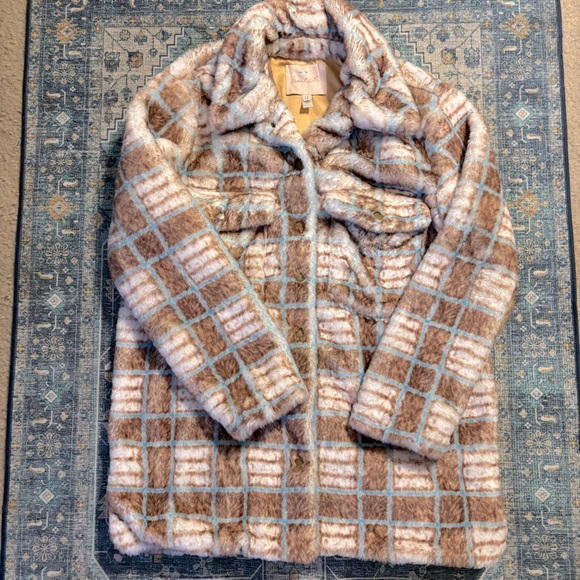 💎RARE💎🆕ANTHROPOLOGIE Brand HUTCH, Faux Fur Shacket, Size Medium - Picture 6 of 11